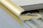 Half-rounded stair strip A80 silver